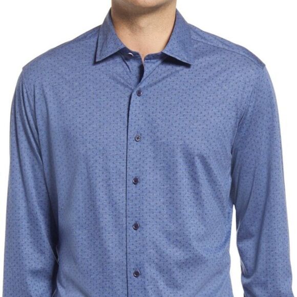 David Donahue button down long sleeve dress shirt sz 15.5 - Picture 1 of 12